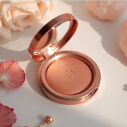 Radiant Rose Gold Shimmer Blush