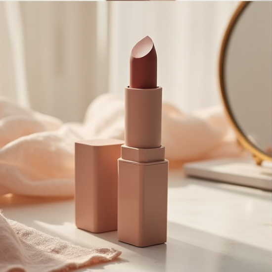 Velvet Glow Buildable Lipstick - Natural Beige