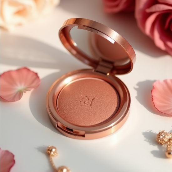 Radiant Rose Gold Shimmer Blush