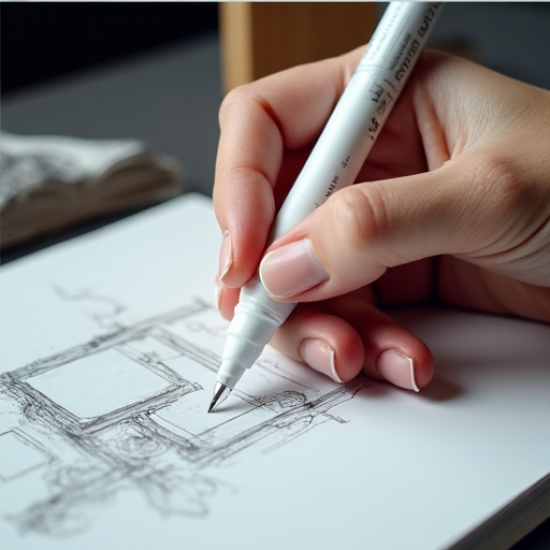 Artisan White Graphic Liner