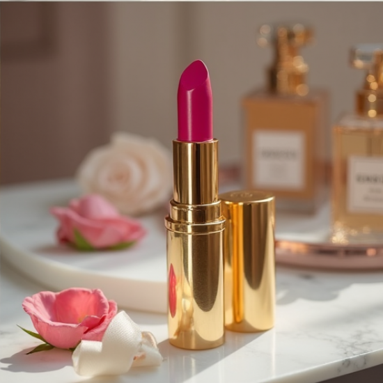 Golden Elegance Lipstick Case